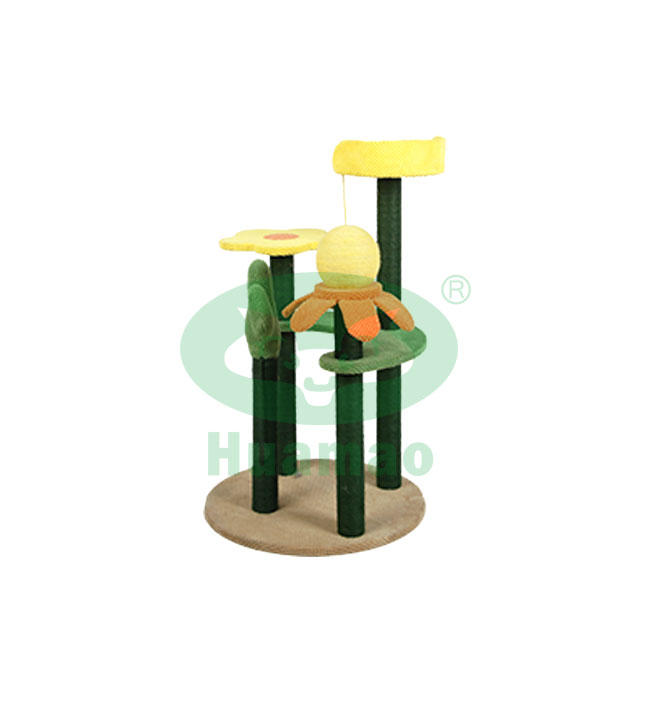 Cute Cat Scratching Post With Ball